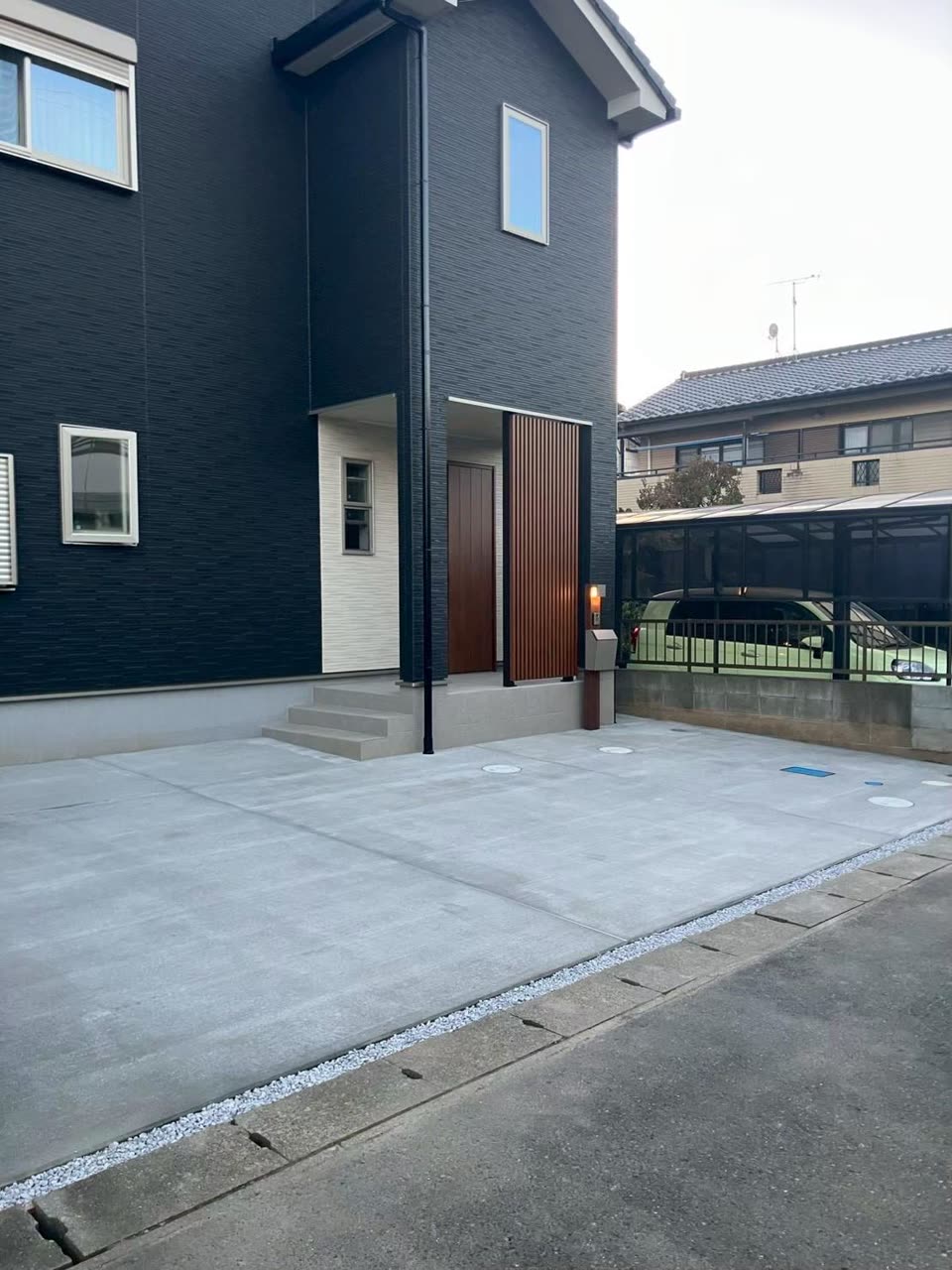 完成したブロック塀